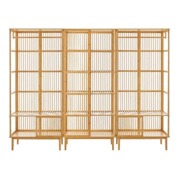 [en.casa] Halmeubelset 2x Vemb en 1x Trundholm bamboe, Verzenden, Nieuw