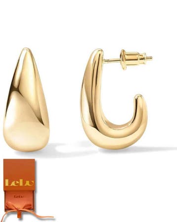 Lelu Oorringen Gouden Oorbellen Dames - Druppel Oorhangers -, Sieraden, Tassen en Uiterlijk, Oorbellen, Ophalen of Verzenden, Zo goed als nieuw