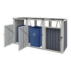 [pro.tec] Containerombouw Tarbek antraciet 121x219x82 cm, Tuin en Terras, Bergingen en Tuinkasten, Verzenden, Nieuw