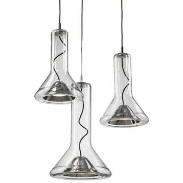 Brokis Whistle Pc952 Small Pendant (transparent, Chrome,, Huis en Inrichting, Ophalen of Verzenden, Nieuw, Metaal