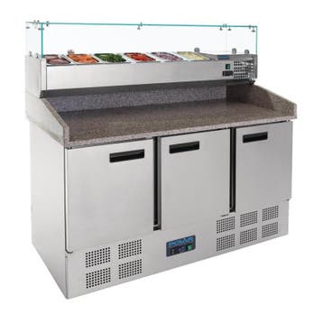 Polar G-serie gekoelde pizzawerkbank met prepareer-unit 368L, Verzenden, Nieuw in verpakking, Koelen en Vriezen