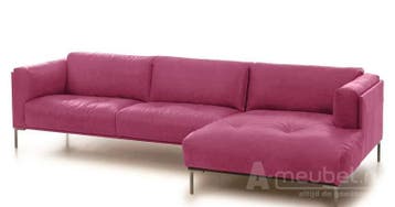 Loungebank Bern - loungebanken - Roze, Nieuw, Leer