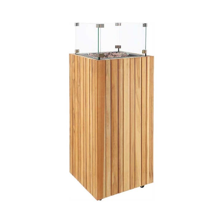 Cosi Fires Cosipillar square sfeerhaard - teak, Tuin en Terras, Terrasverwarmers, Verzenden
