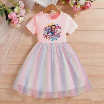 Zomerse Regenboog Prinsessenjurk voor Meisjes (2-8 jaar) - F, Verzenden, Nieuw