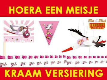 Geboorte versiering meisjes - Mega aanbod & scherpe prijzen, Ophalen of Verzenden, Nieuw