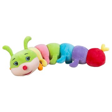 Rups knuffeldier - zachte spandex - mix kleuren - 90 cm, Verzenden, Nieuw
