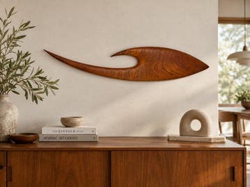 Attr. Poul Jeppesen Møbelfabrik - sculptuur, teak sculptuur, Antiek en Kunst
