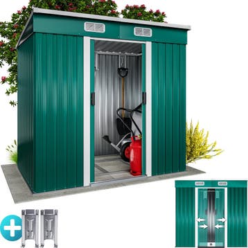 Tuinhuis Groen Metaal 200x125x180cm (Voor in Huis), Verzenden, Nieuw