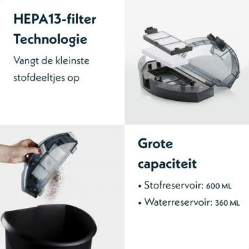 Eziclean Aqua-Connect x550 Robotstofzuiger Met Dweilfunctie, Ophalen of Verzenden, Zo goed als nieuw