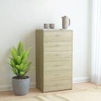 vidaXL Dressoir met 6 lades 50x34x96 cm bewerkt hout sonoma, Huis en Inrichting, Kasten | Dressoirs, Verzenden, Nieuw, 50 tot 100 cm