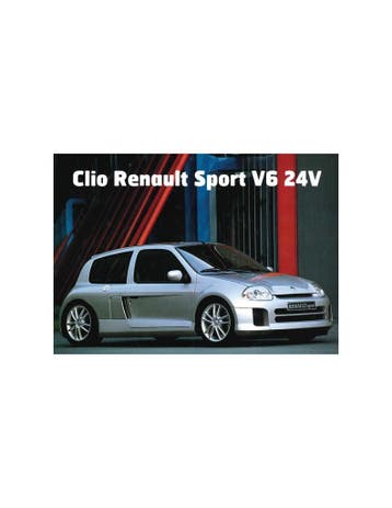 1999 RENAULT CLIO V6 LEAFLET NEDERLANDS, Boeken, Nieuw, Renault, Author