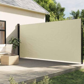 vidaXL Windscherm uittrekbaar 200x300 cm crèmekleurig, Tuin en Terras, Verzenden, Nieuw