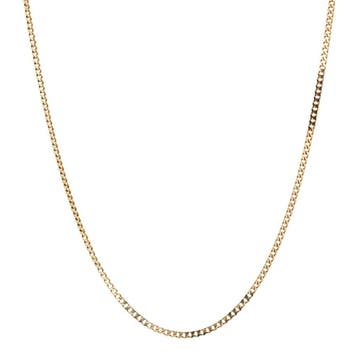 Gouden lengtecollier gourmet 41 cm 14 karaat, Sieraden, Tassen en Uiterlijk, Kettingen, Verzenden, Zo goed als nieuw, Goud