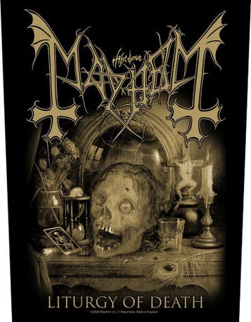 Mayhem - Skull Omega - Rugpatch officiële merchandise, Ophalen of Verzenden, Nieuw, Kleding