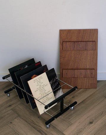 Bijzettafel - Etaleer / Opberg systeem - Roestvrij staal,, Antiek en Kunst
