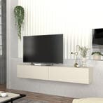 Tv-meubel Nolven zwevend 180x32x30 cm grijsbeige [en.casa], Verzenden, Nieuw