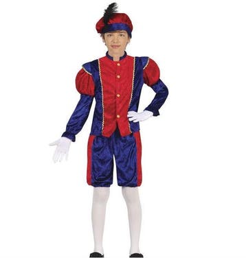 Pietenpakje Barca Blauw-Rood - 5-6 jaar, Verzenden, Nieuw