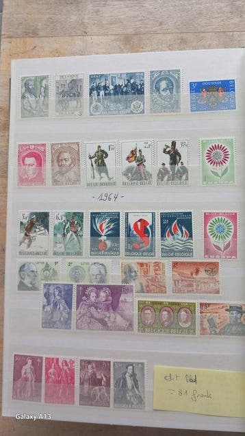 België 1961/2000 - Ongestempelde zegels, Gestempeld