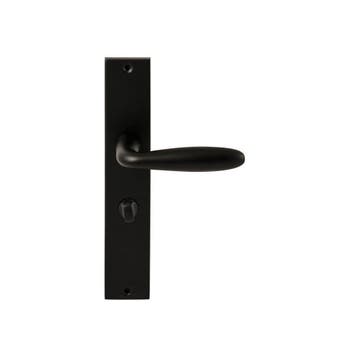 Deurkruk Istanbul op rechthoekig langschild WC63/8mm - zwart, Verzenden, Nieuw