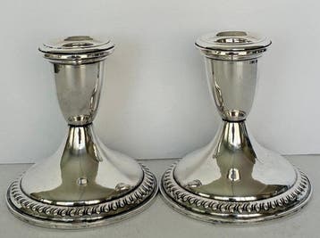 Balley Banks & Biddle - Kaarsenhouder Sterling zilveren, Antiek en Kunst