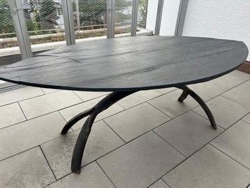 Eettafel - Leisteen, Gietijzer - Eettafel / Conferentietafel