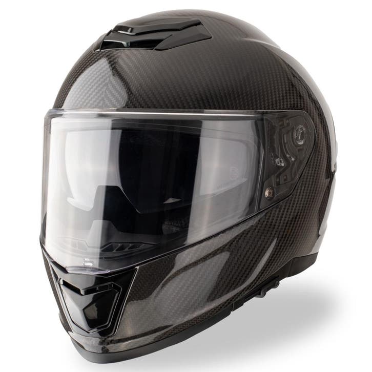 VINZ Dalton Carbon - Zwart, Motoren, Kleding | Motorhelmen, M, Integraalhelm, Verzenden