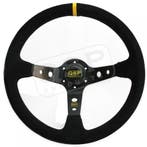QSP Sportstuur Suede 90mm Diep Deep Dish Zwart B5615, Nieuw