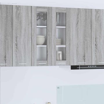 vidaXL Hangkast met opslag Grijs Sonoma 60 x 31 x 80 cm, Verzenden, Nieuw, Grijs