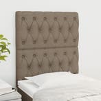 vidaXL Hoofdbord taupe 80x7x118/128 cm Stof, Verzenden, Nieuw, Stof