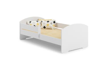 Peuterbed Wit LUK | Massief Hout | A-kwaliteit | Beste Prijs, Kinderen en Baby's, Kinderkamer | Bedden, Nieuw, 70 tot 85 cm, Ophalen of Verzenden