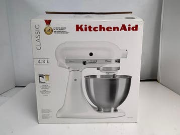KitchenAid 5K45SSEWH - Keukenmachine - 10 snelheden - Wit, Verzenden, Nieuw