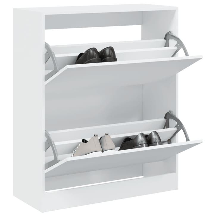 vidaXL Schoenenkast 80x34x96,5 cm bewerkt hout wit, Huis en Inrichting, Kasten | Schoenenrekken, Nieuw, Verzenden