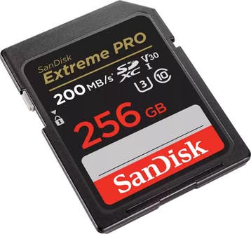 SanDisk SDXC Extreme Pro - 256 GB 200/90 mb/s - V30, Verzenden, Nieuw