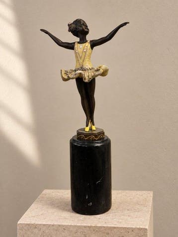 sculptuur, Naar Ferdinand Preiss – Art Deco ballerina –