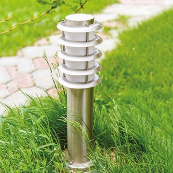 LED Tuinverlichting - Buitenlamp - Staand - RVS - E27 - Rond, Staande lamp, Nieuw, Ophalen of Verzenden, Rvs