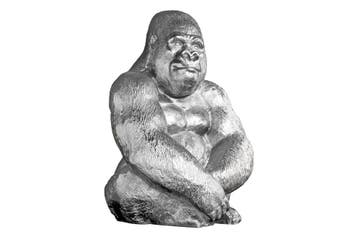 Decoratief Gorilla-figuur KONG 40cm zilveren handgemaakte, Huis en Inrichting, Ophalen of Verzenden, Nieuw