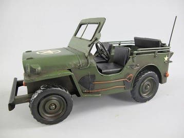 Modelauto - Gremo metal - Militaire Jeep model WW2-XXL 30cm, Nieuw