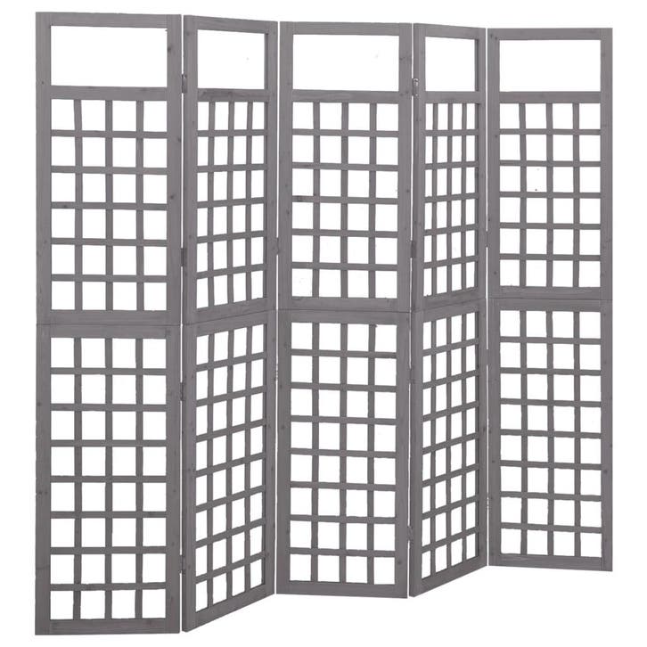 vidaXL Kamerscherm/trellis met 5 panelen 201,5x180 cm, Huis en Inrichting, Woonaccessoires | Kamerschermen, Nieuw, Verzenden