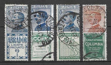 Koninkrijk Italië 1924 - Reclamezegels, 25c. azuurblauw, Gestempeld