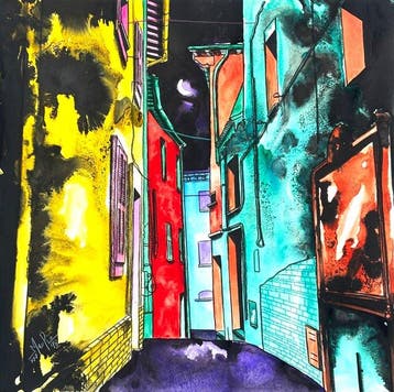 Mauro Falcioni (1978 Italia) - Vicolorato Cafasso V, Antiek en Kunst, Kunst | Designobjecten