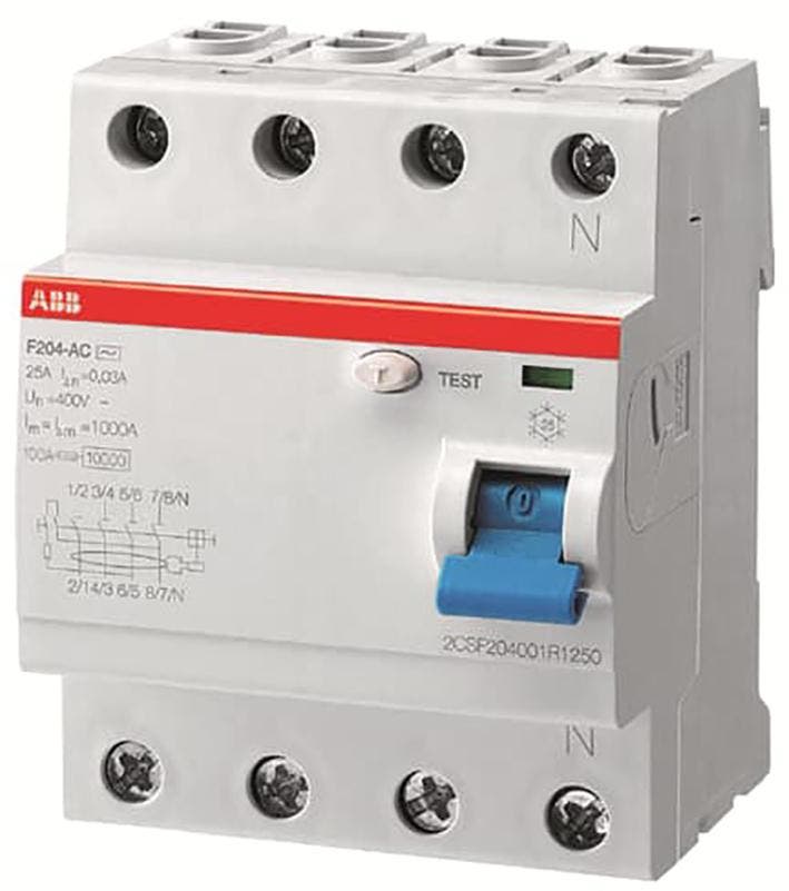 ABB aardlekschakelaar / 4-polig, 100mA, 63A / F204 A-63/0.1, Doe-het-zelf en Verbouw, Elektra en Kabels, Groepenkast, Nieuw, Ophalen of Verzenden