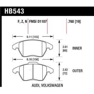 Hawk Audi A3 Quattro / VW EOS / Golf / Jetta / Passat /, Ophalen of Verzenden, Nieuw