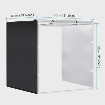 80cm Fotostudio Lightbox Kit met 3 Kleuren Achtergronden & 8, Verzenden, Nieuw
