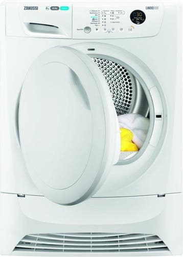 Zanussi ZDC8203P - Condensdroger - 8 kg - Startuitstel - 64, Ophalen of Verzenden, Zo goed als nieuw, Voorlader, 85 tot 90 cm