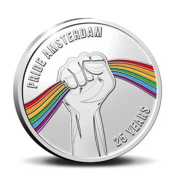 Penning Pride Amsterdam 25 jaar 1 oz zilver, Verzenden, Munten