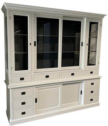 Buffetkast Eelde wit - grijs 220cm, Ophalen of Verzenden, Nieuw