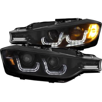 ANZO 2012-2015 BMW 3 Series Projector Headlights w/ U-Bar, Ophalen of Verzenden, Nieuw