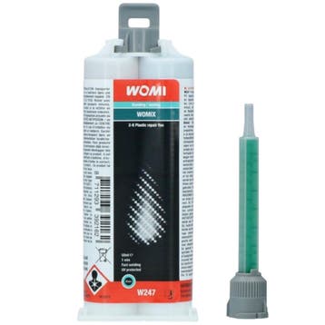 Womi Womix W247 2K Plastic Repair Flex Zwart 50ml, Verzenden