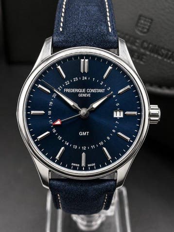 Frédérique Constant - GMT Blie Sunray - Zonder minimumprijs, Nieuw