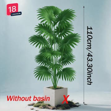 Grote Kunstpalm Boom 110cm - Realistische Tropische Kunstpla, Verzenden, Nieuw